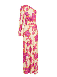 SOLEA Satin Floral Maxi Dress