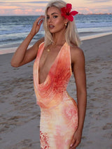 LUNARA Floral Maxi Dress