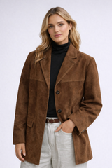 CANYON Suede lapel blazer