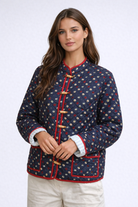 AMY'S Floran Print Patchwork Jacket