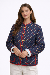 AMY'S Floran Print Patchwork Jacket