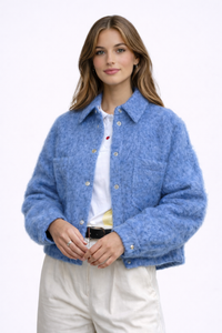 FROST Cropped snap-button jacket