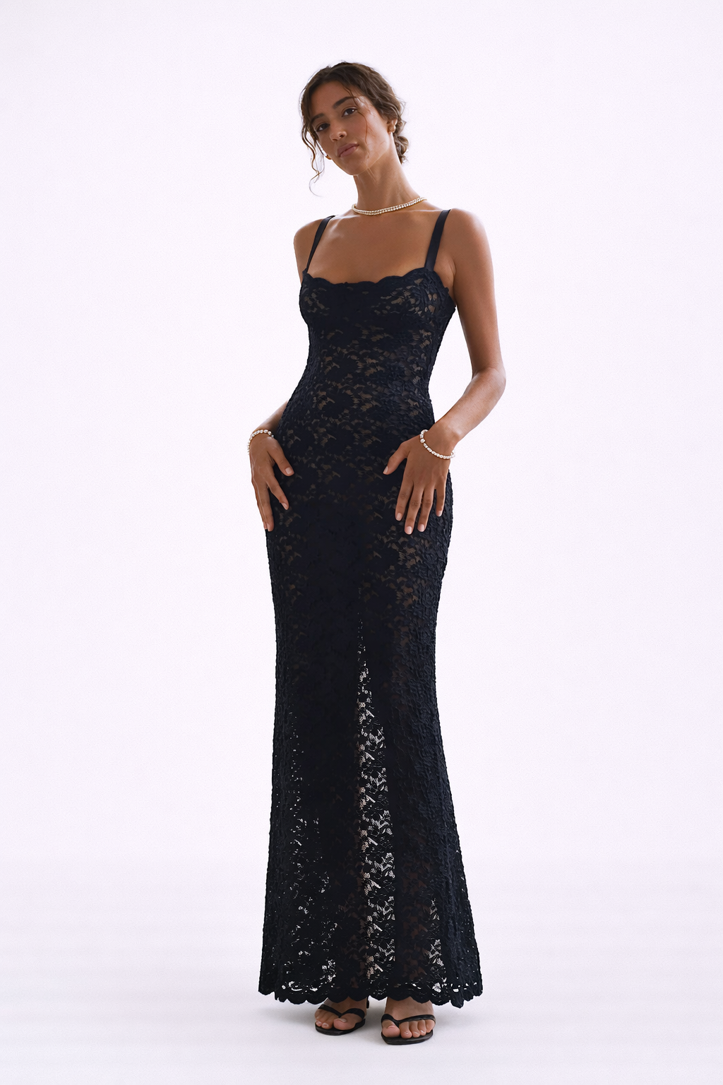 JUSTINA Lace Maxi Dress