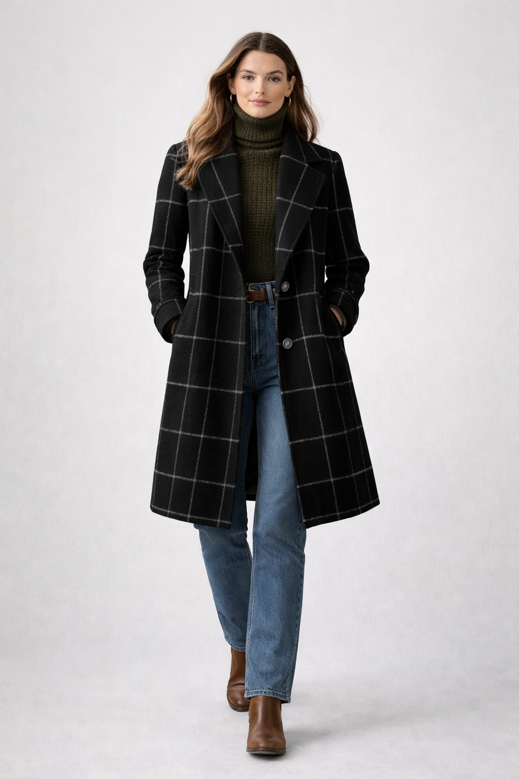 CATELIA Plaid Winter Coat