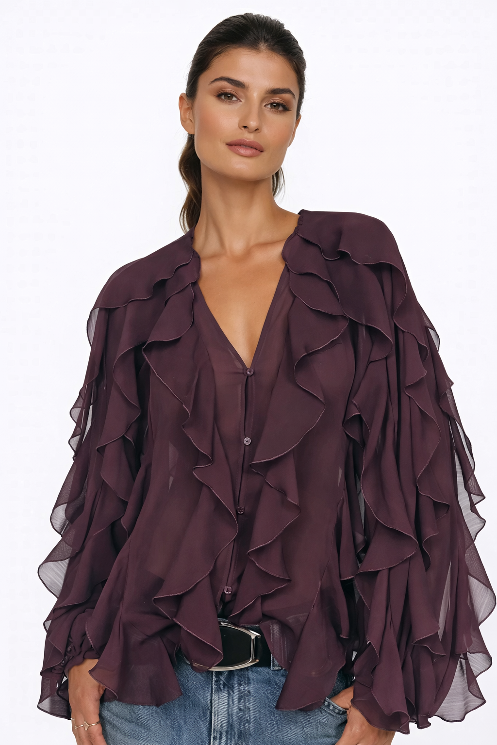 PURE DESIRE Ruffle Blouse