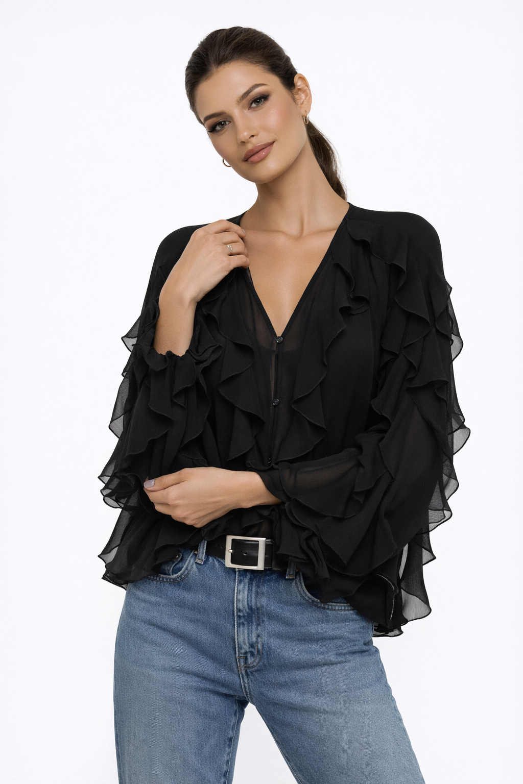 PURE DESIRE Ruffle Blouse