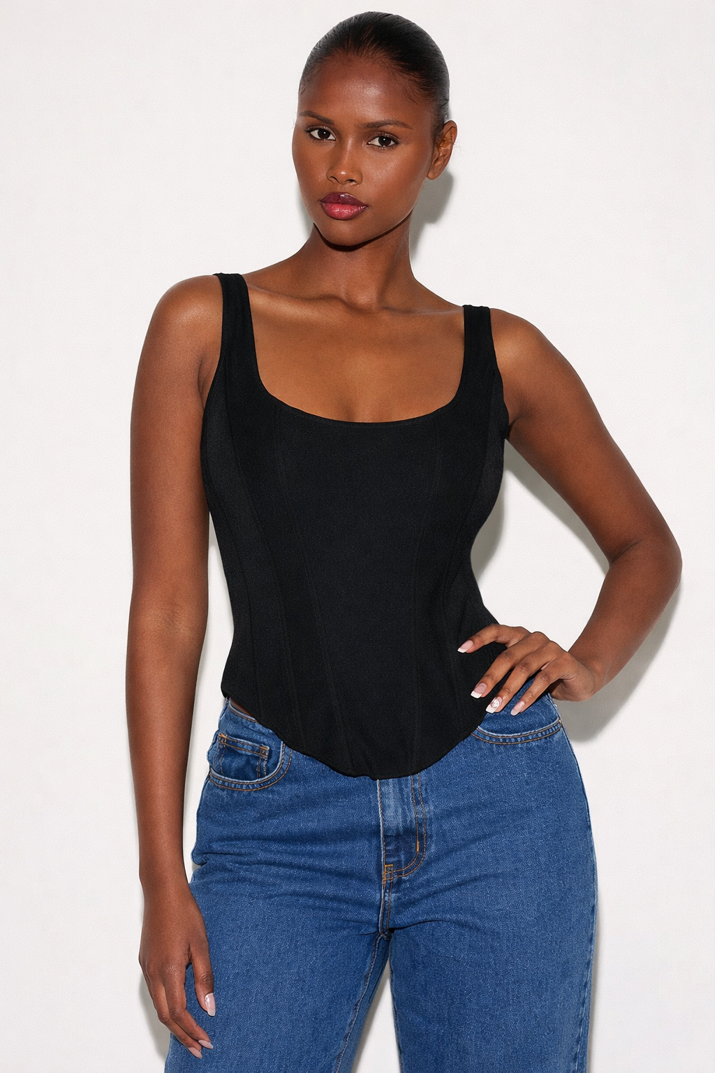 AVIERA Boned Longline Corset Top