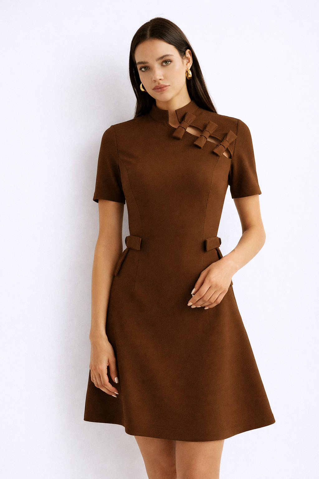 AURA Bow Cut Out Dress