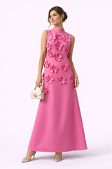 BLOOM Floral Embellished Sleeveless Maxi Dress