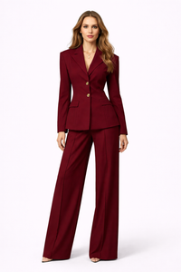 ATELIER Polished Chic Blazer & Wide-Leg Trouser Set