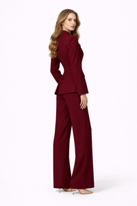 ATELIER Polished Chic Blazer & Wide-Leg Trouser Set