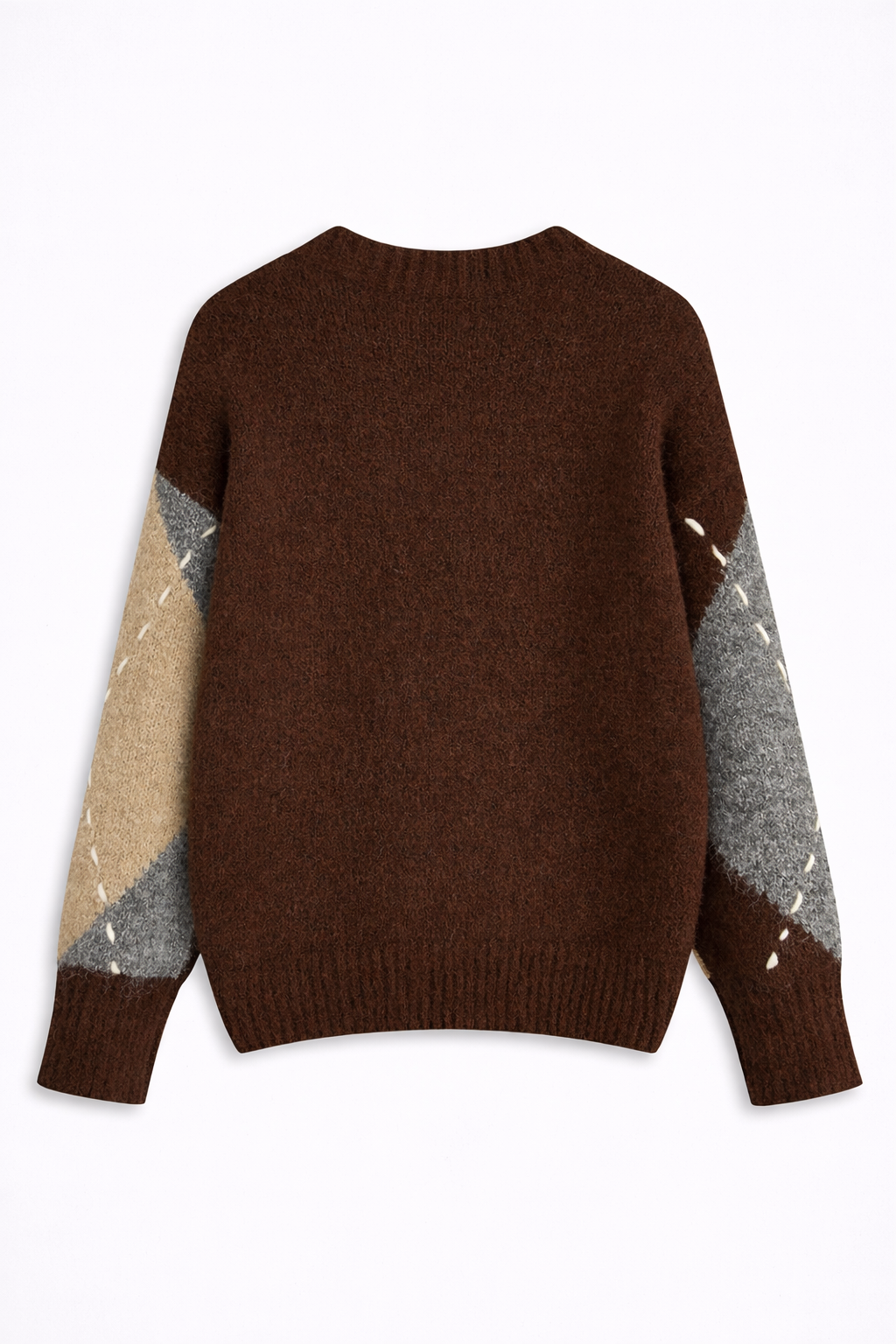 ROMELIA V-Neck Diamond Knit Sweater