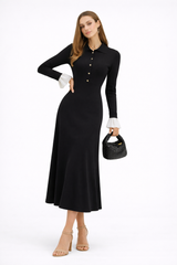 MARIELLE Button Midi Dress