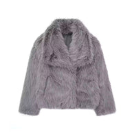 ELVORU Fur Effect Puffer Coat