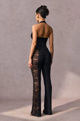 VITTORIA Halter Neck Sheer Lace Jumpsuit