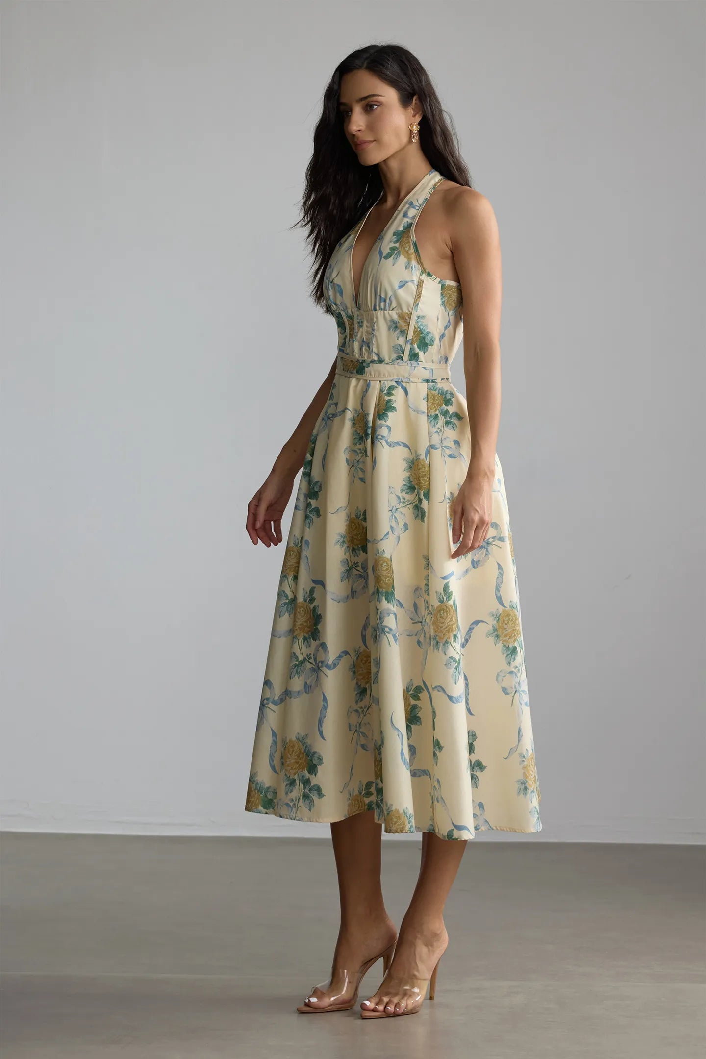 ALMA Floral Midi Dress