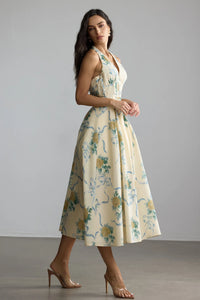 ALMA Floral Midi Dress