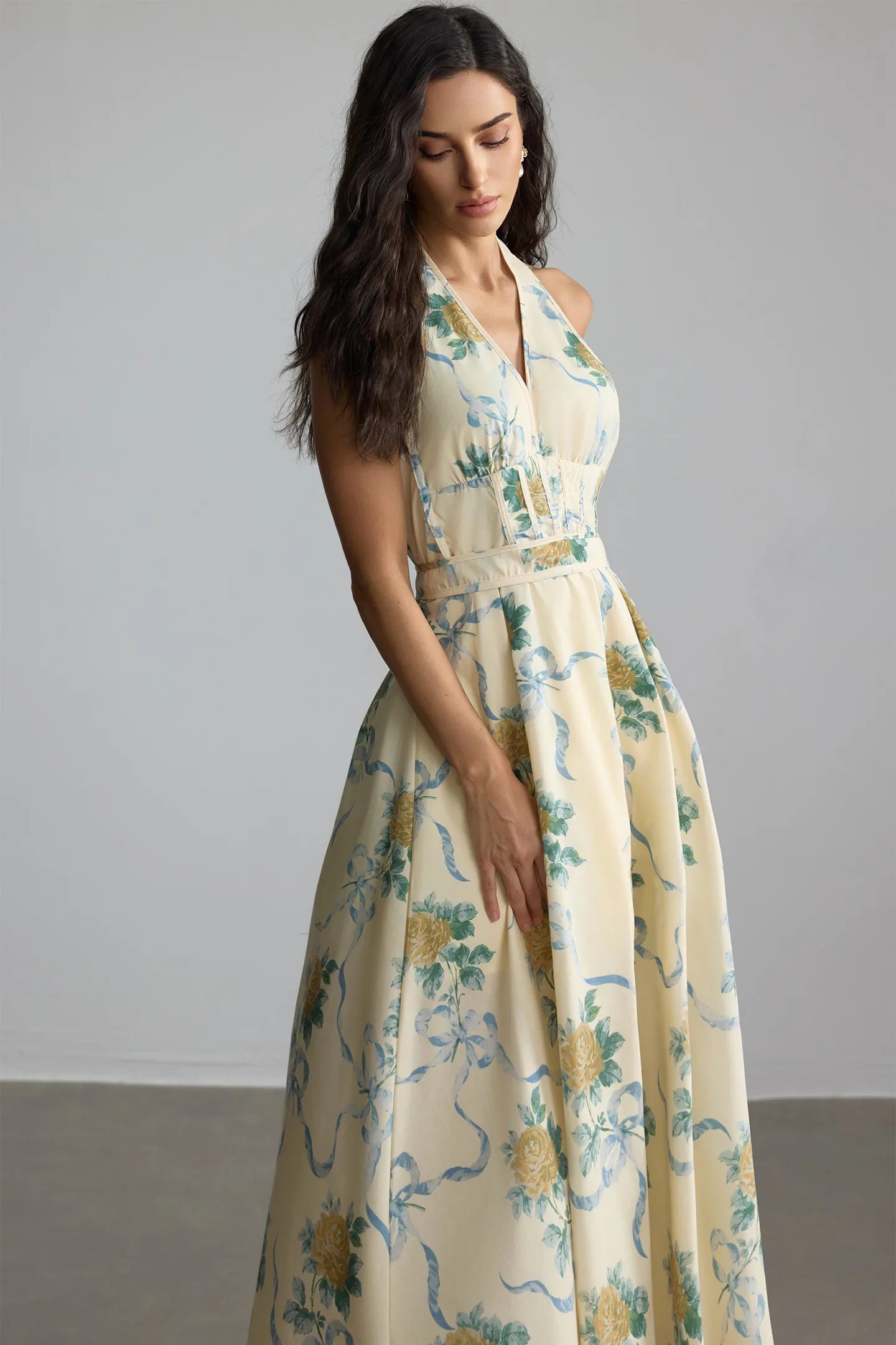 ALMA Floral Midi Dress