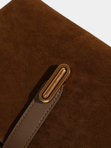 VELURA Handle Suede Compartment Bag