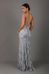 SERENYA Sequin V-Neck Backless Maxi Dress