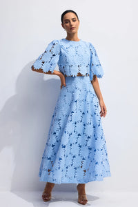 LIORAÉ Lace Top & Maxi Skirt Set