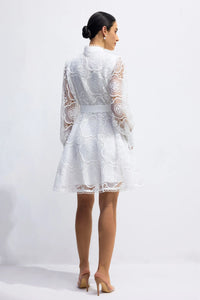 SERAPHINA Floral Lace Mini Dress