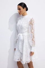 SERAPHINA Floral Lace Mini Dress