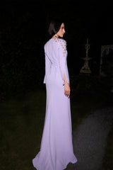 SERAPHINE Embellished V-Neck Long Sleeve Maxi Dress
