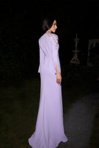 SERAPHINE Embellished V-Neck Long Sleeve Maxi Dress