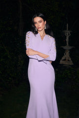 SERAPHINE Embellished V-Neck Long Sleeve Maxi Dress