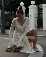 CÉLESTE French Holiday Woolen Coat