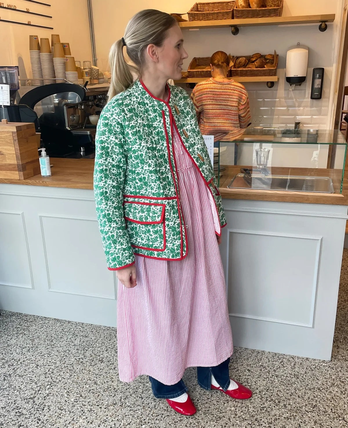 AMY'S Floran Print Patchwork Jacket