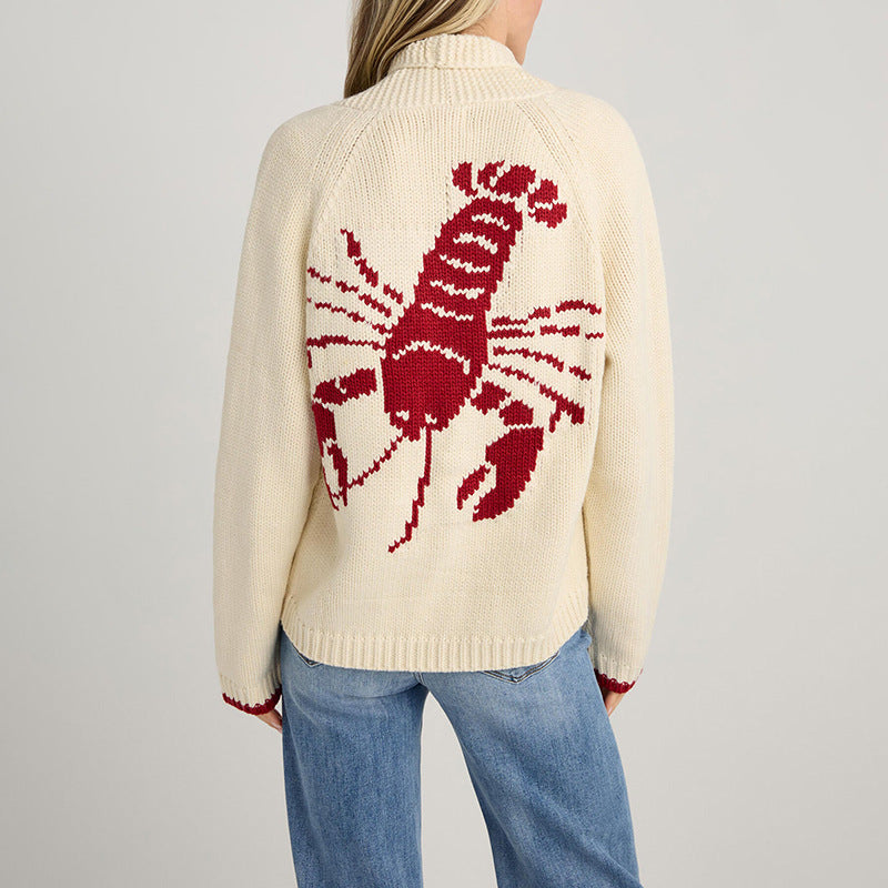 LYDIA Shrimp Print Cardigan