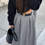 Isabella - Long Pleated Skirt with High Waist