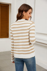 Strada Striped Knit Cardigan