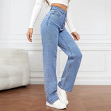 SORELLA High-Waist Washed Straight Jeans