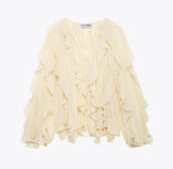 PURE DESIRE Ruffle Blouse