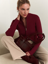 Zarae – Zipped Ribbed Sweater