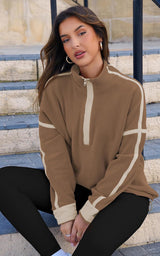 ZipFusion Hoodie Brown