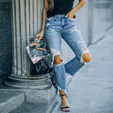 GIADA Ripped Raw Edge Jeans