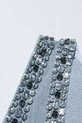 ELYSIA Crystal Embellished Denim Mini Dress