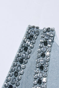 ELYSIA Crystal Embellished Denim Mini Dress