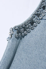 ELYSIA Crystal Embellished Denim Mini Dress