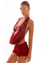LUNA Rosso Cowl Top