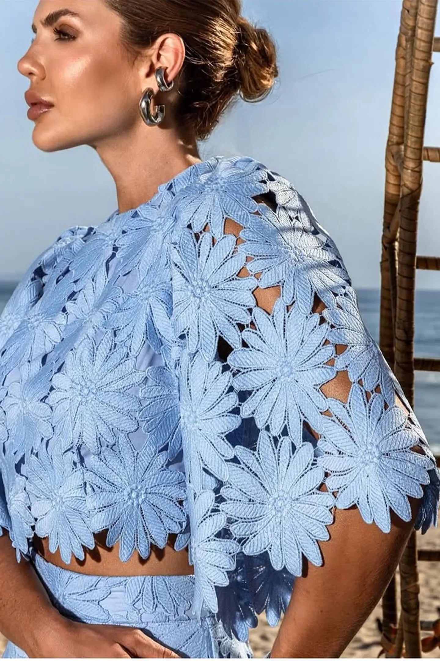 LIORAÉ Lace Top & Maxi Skirt Set