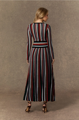 AURORA v Neck Knit Maxi Dress With Subtle Shine