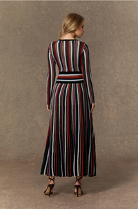 AURORA v Neck Knit Maxi Dress With Subtle Shine