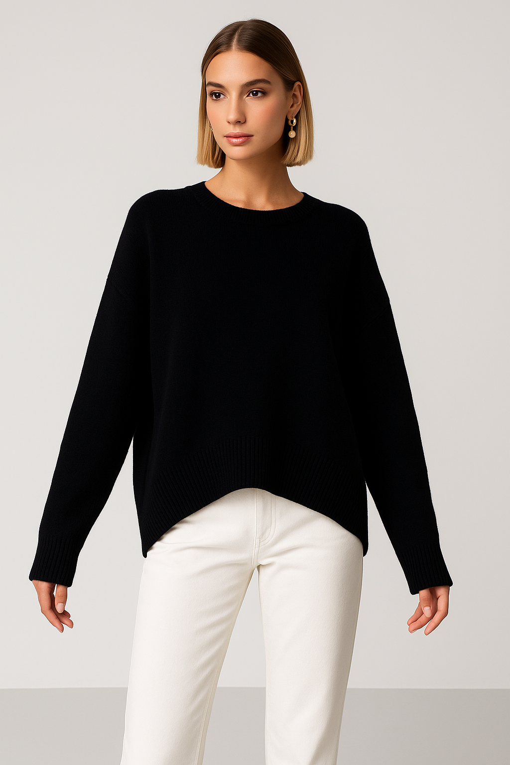 ARLUNE Oversized Wool Sweater