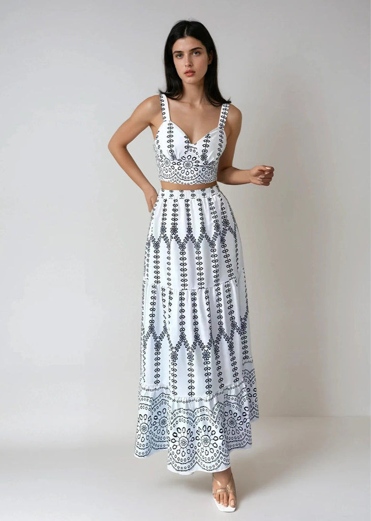 SOLÉA Printed Tie-Back Set