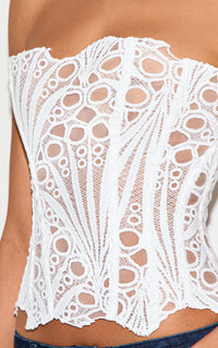 VÉLANE Lace Corset Top